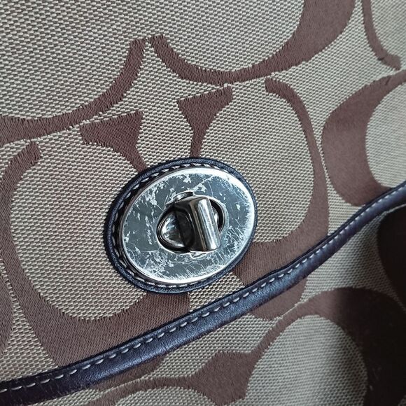 Coach Signature Jacquard Canvas Crossbody Shoulder bag - Picture 12 of 12